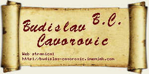 Budislav Čavorović vizit kartica